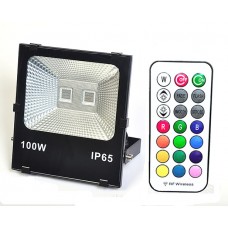 100W AC220V RF RGB LED Fluter Außen Strahler mit Memory & Synchronisation Funktion IP65
